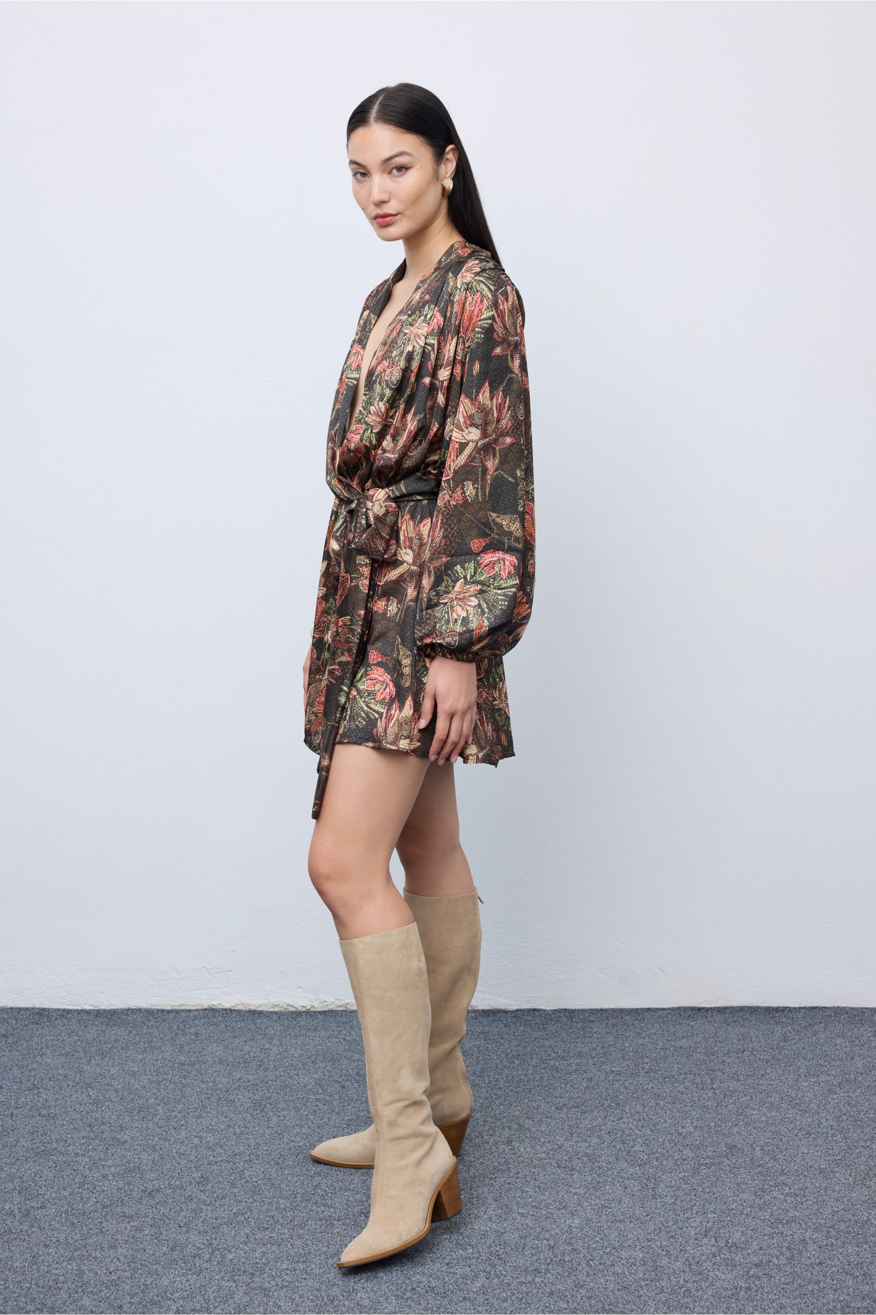 Mosaic Oasis Mini Wrap Dress