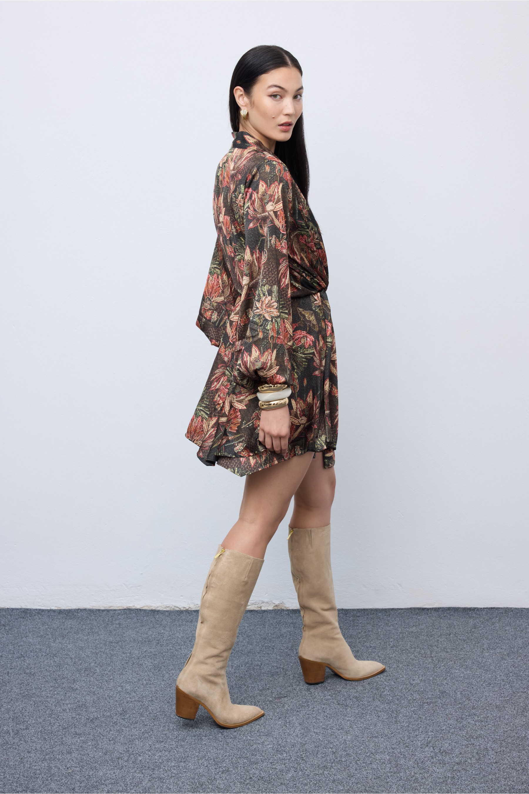 Mosaic Oasis Mini Wrap Dress