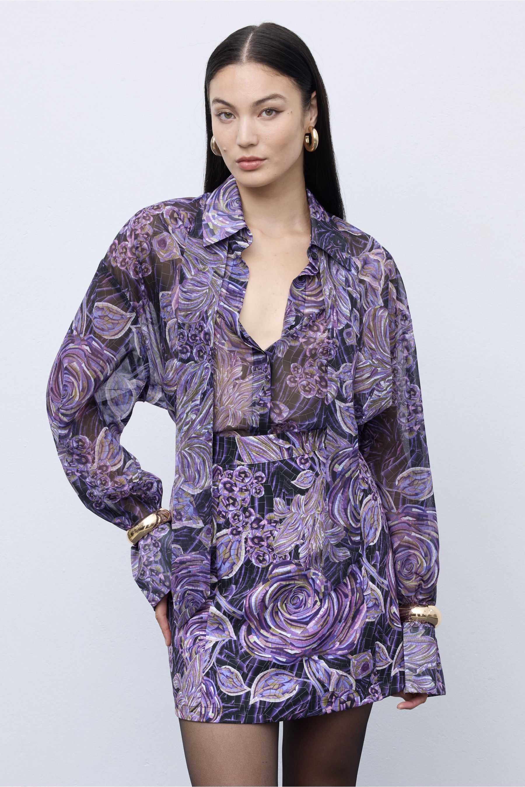 Mosaic Mauve Anthesis Mini Skirt