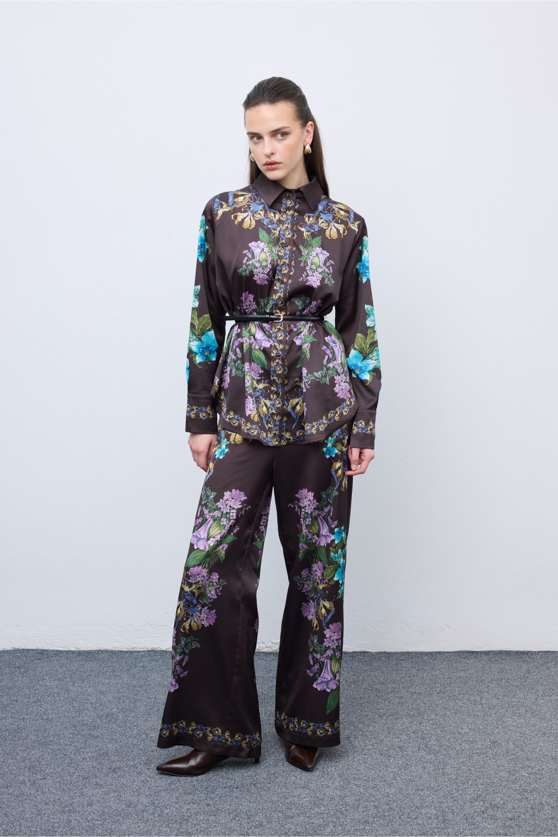 Mocha Bloom Pyjama Set