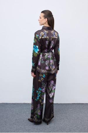 Mocha Bloom Pyjama Set