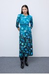 Skyfall Blossom Midi Jersey Dress