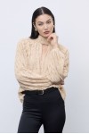Lace Knit Romantic Blouse Crema