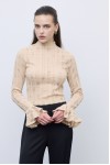 Lace Knit Romantic Top Crema