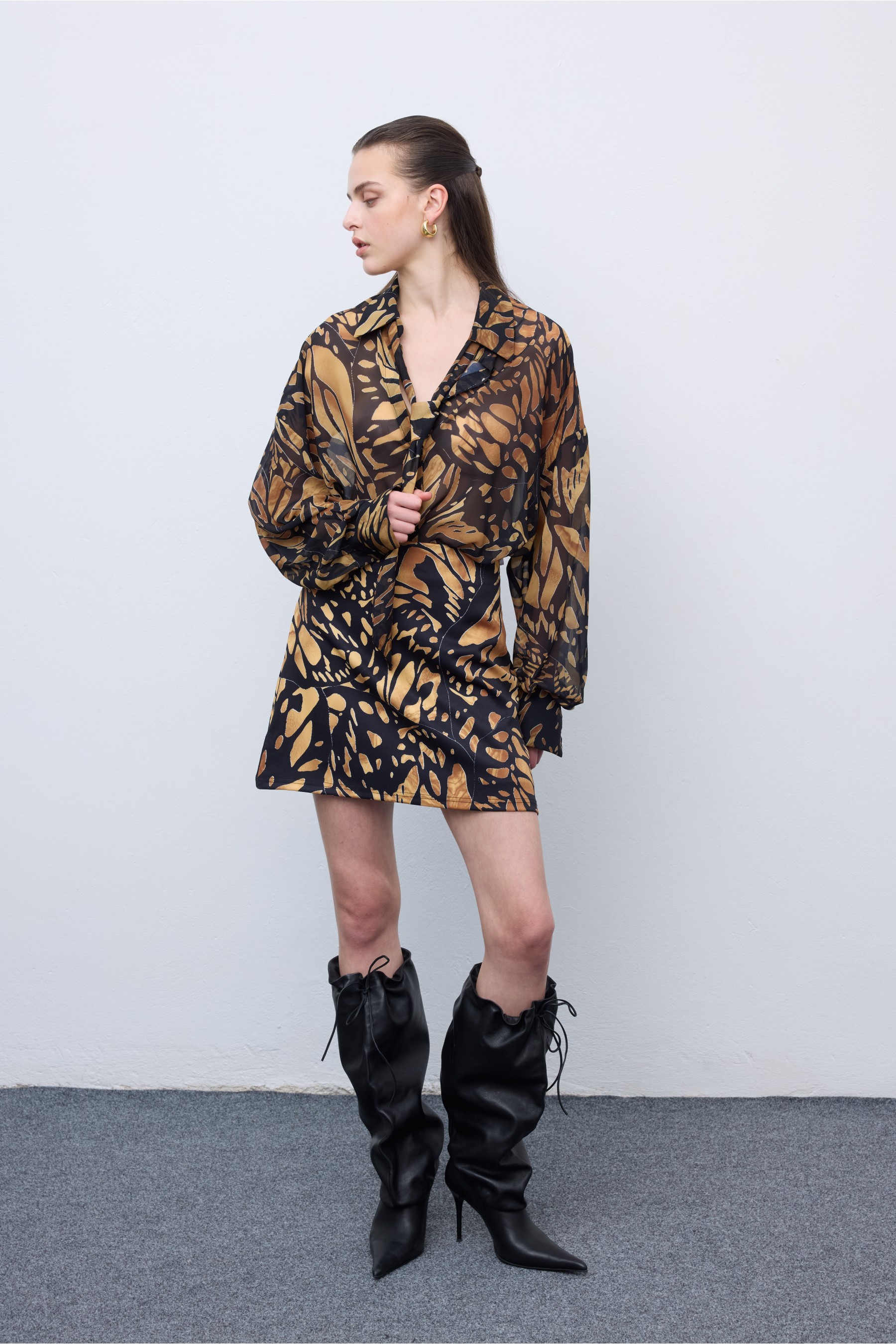 Butterfly Mosaic Oversized Shirt