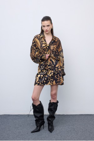 Butterfly Mosaic Oversized Shirt